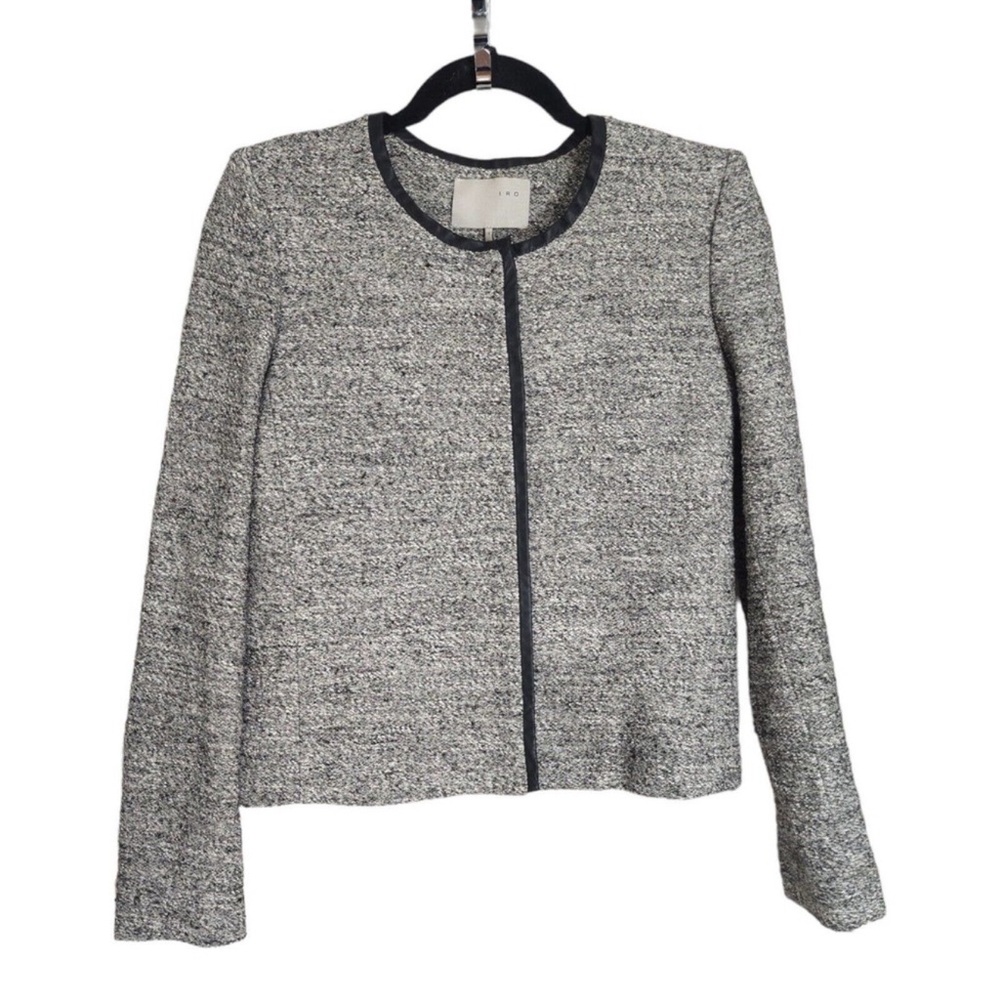 IRO Gray Cropped Blazer with Tailored Silhouette